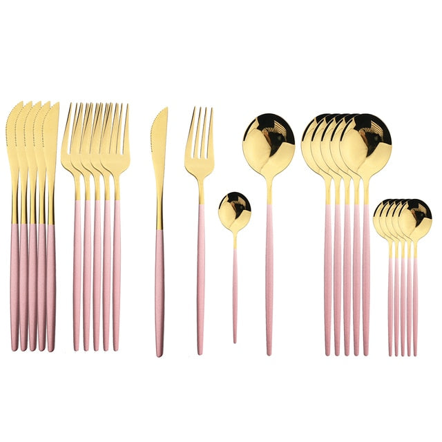 24 Piece Stainless Steel Cutlery Set