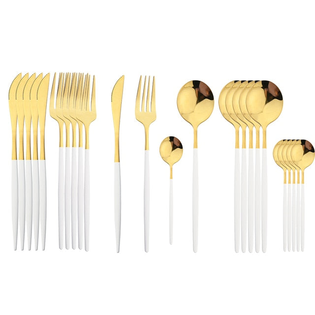 24 Piece Stainless Steel Cutlery Set