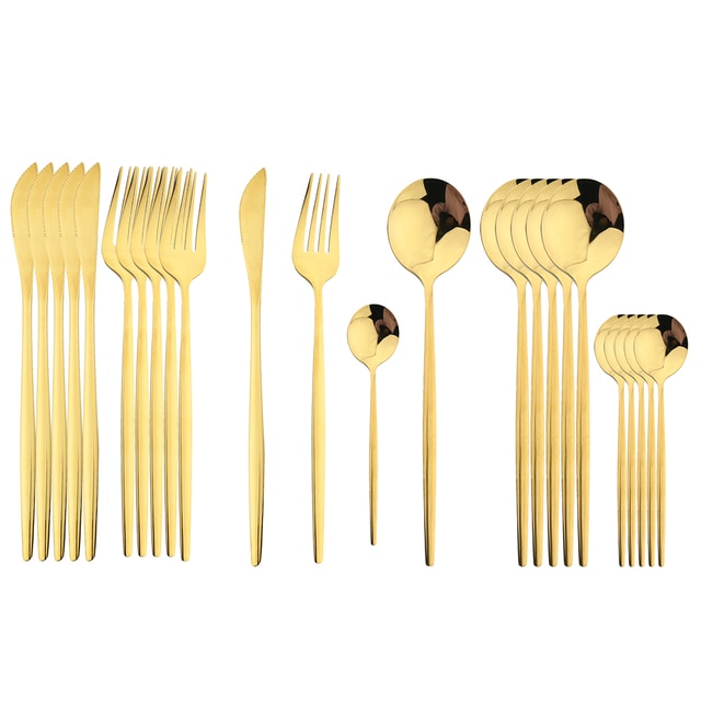 24 Piece Stainless Steel Cutlery Set