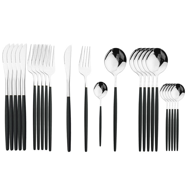 24 Piece Stainless Steel Cutlery Set