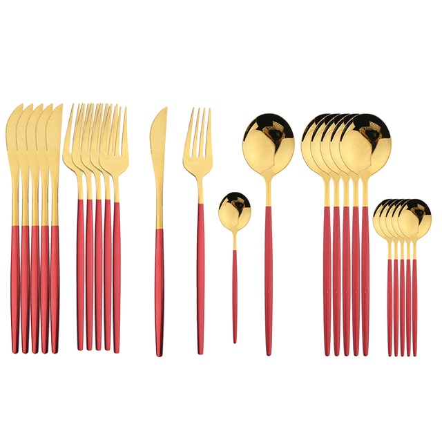 24 Piece Stainless Steel Cutlery Set