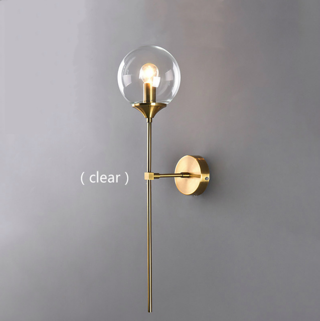 Gold Plated Glass Wall Lamp