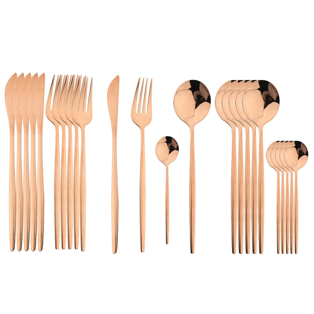 24 Piece Stainless Steel Cutlery Set