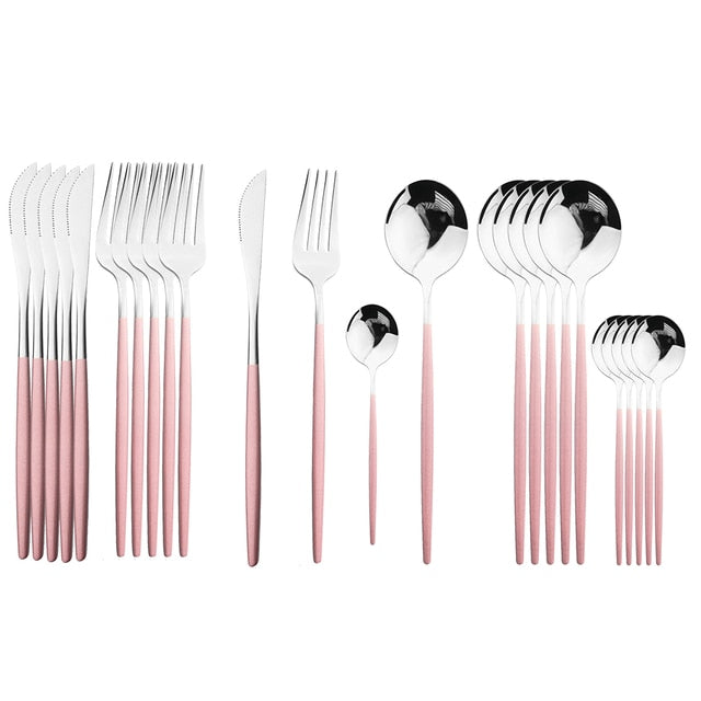 24 Piece Stainless Steel Cutlery Set