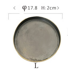 Kinglang Round Metal Serving Tray