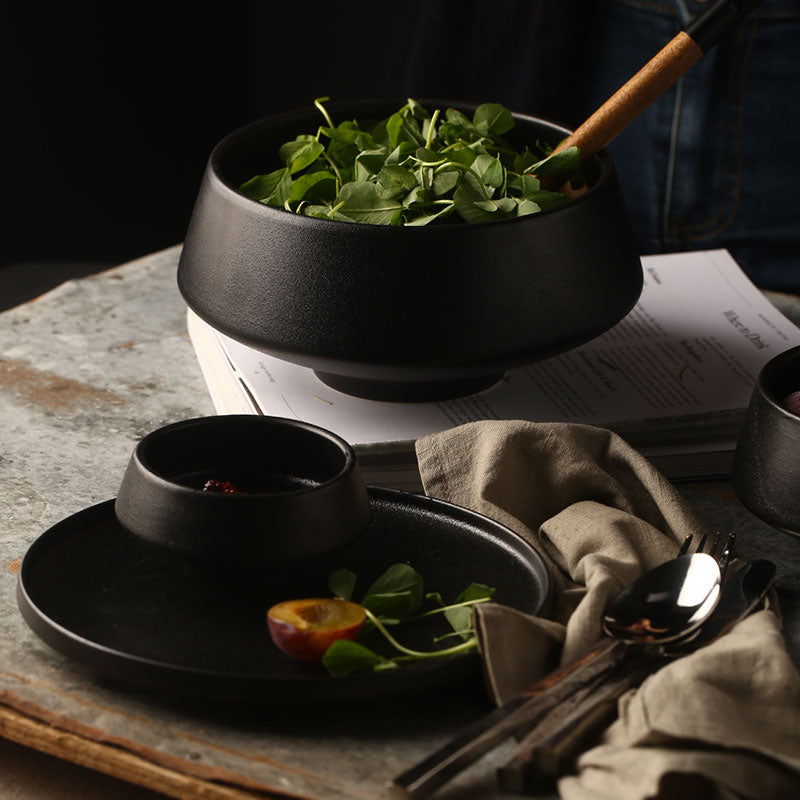 Kinglang Ceramic Matte Black Rice Bowl