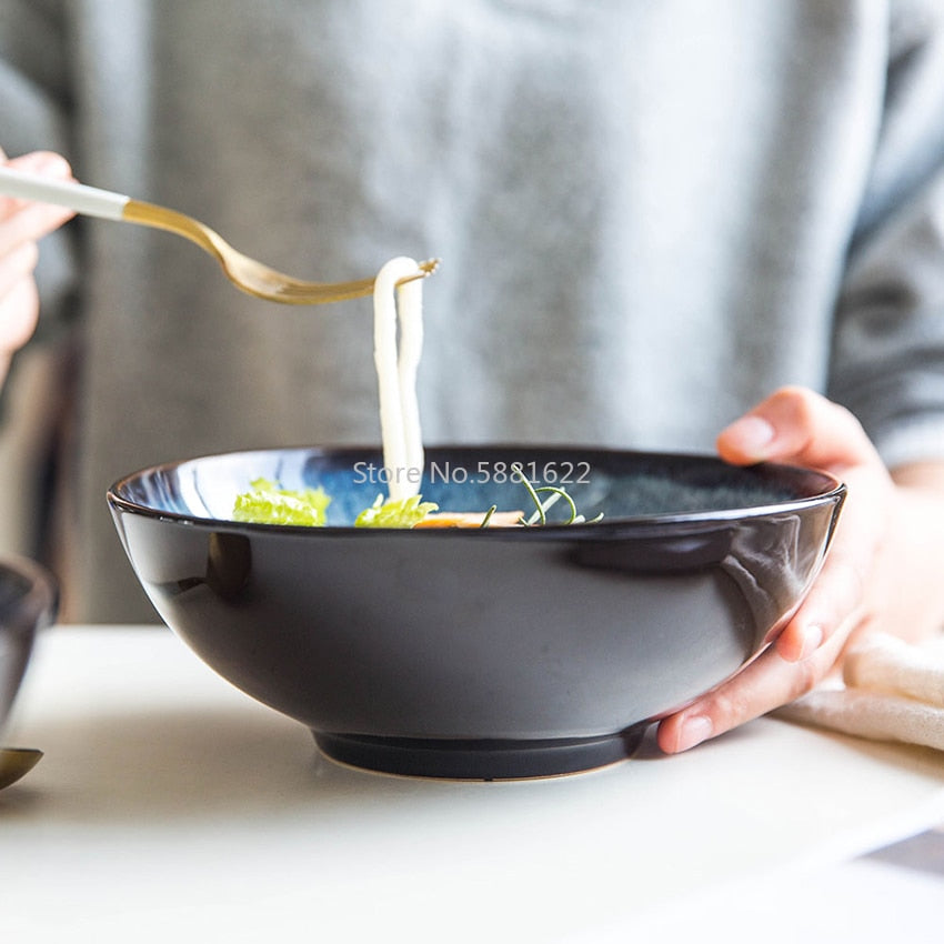 Kiln Glazed Japanese Style Porcelain Bowl