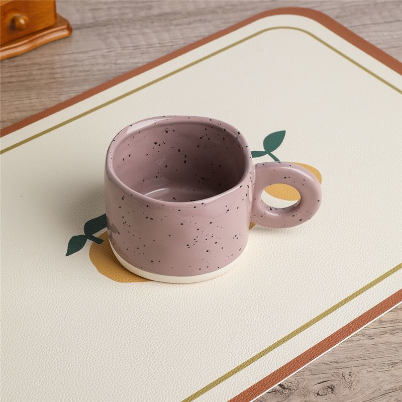 Modern Ceramic Ring Handle Coffee Mug