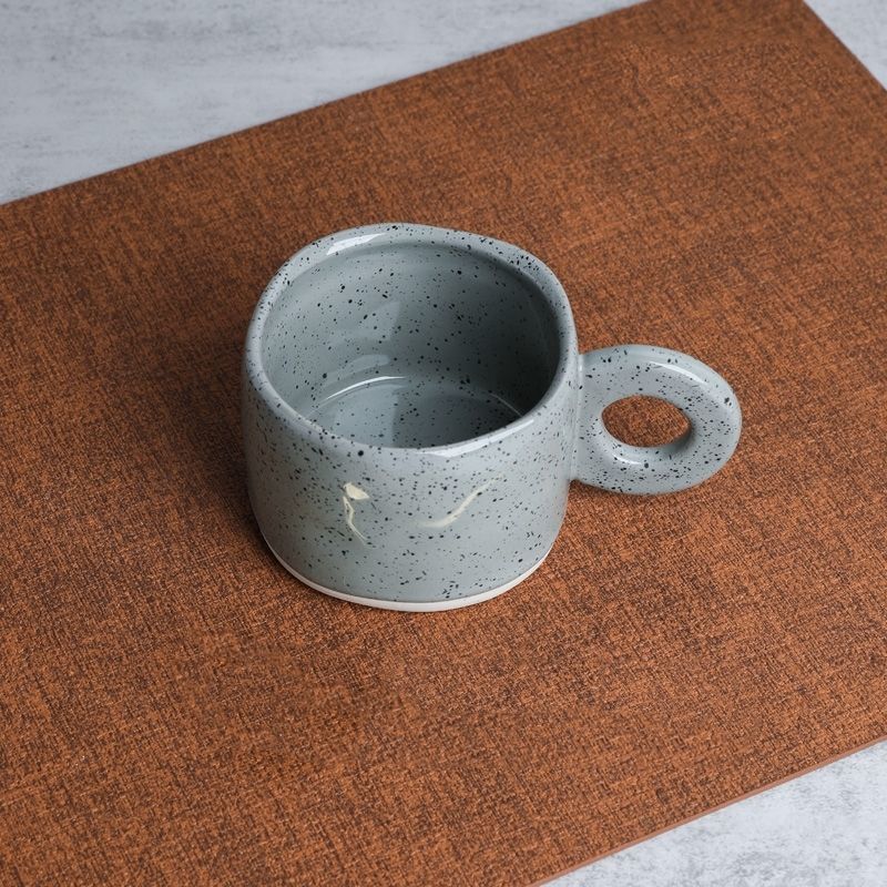 Modern Ceramic Ring Handle Coffee Mug