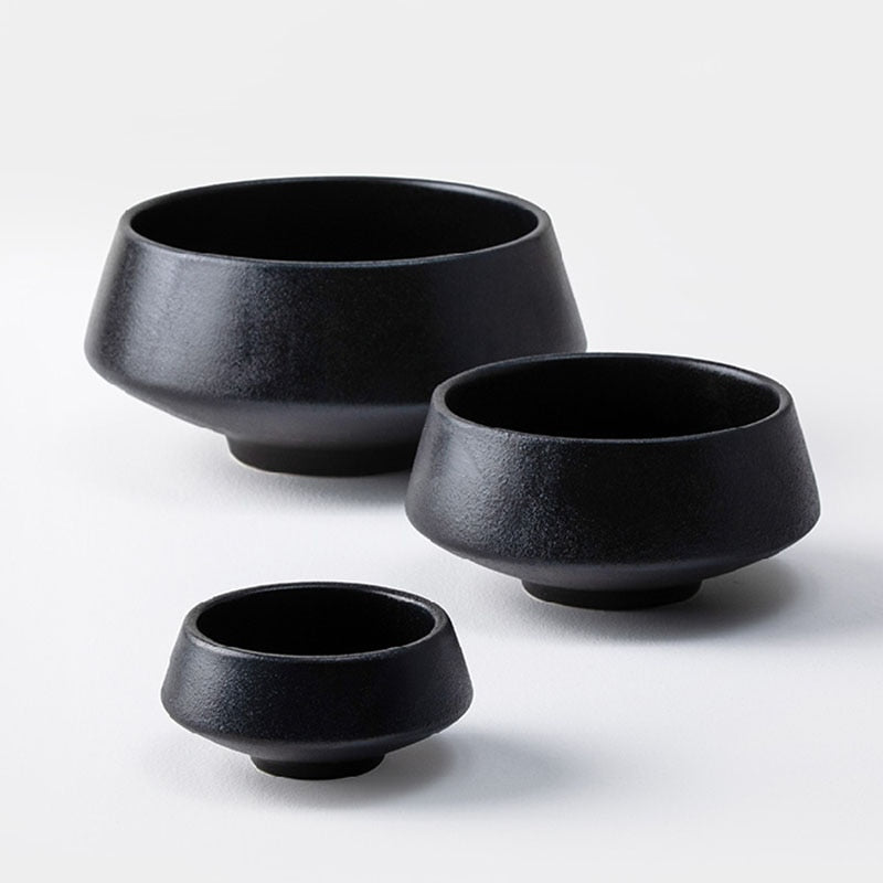 Kinglang Ceramic Matte Black Rice Bowl