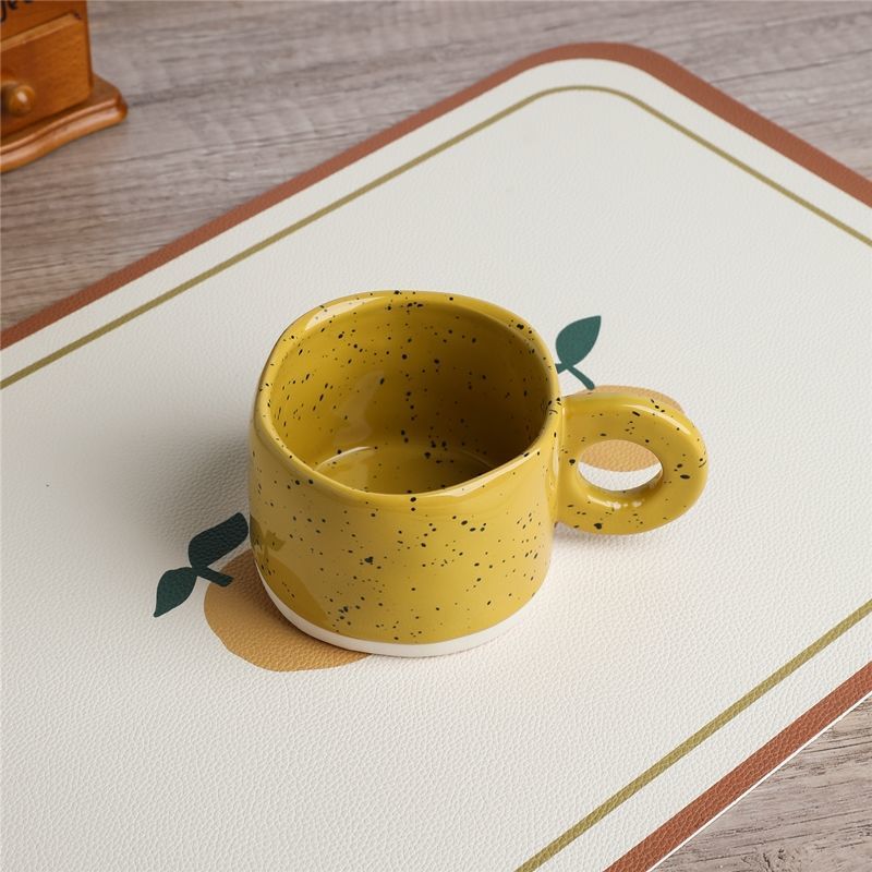 Modern Ceramic Ring Handle Coffee Mug