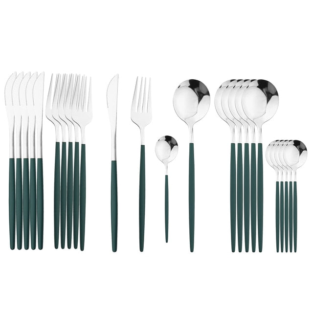 24 Piece Stainless Steel Cutlery Set