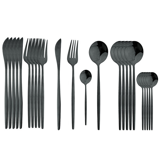 24 Piece Stainless Steel Cutlery Set