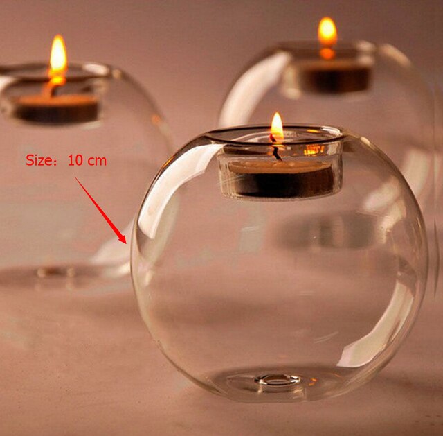 Round Glass Candle Holder