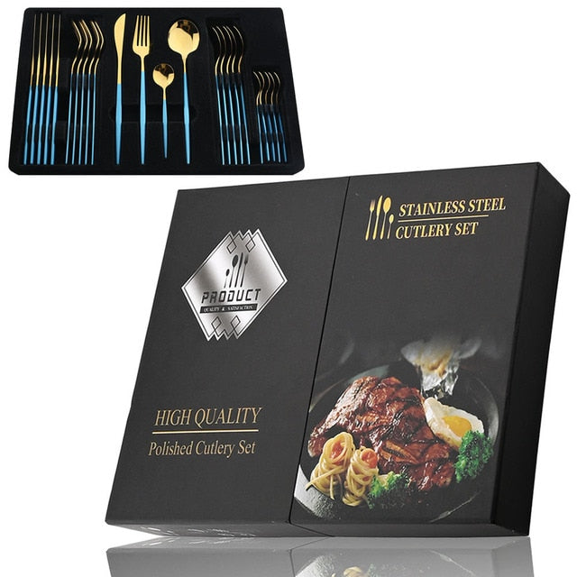 24 Piece Stainless Steel Cutlery Set