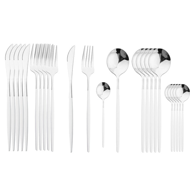 24 Piece Stainless Steel Cutlery Set