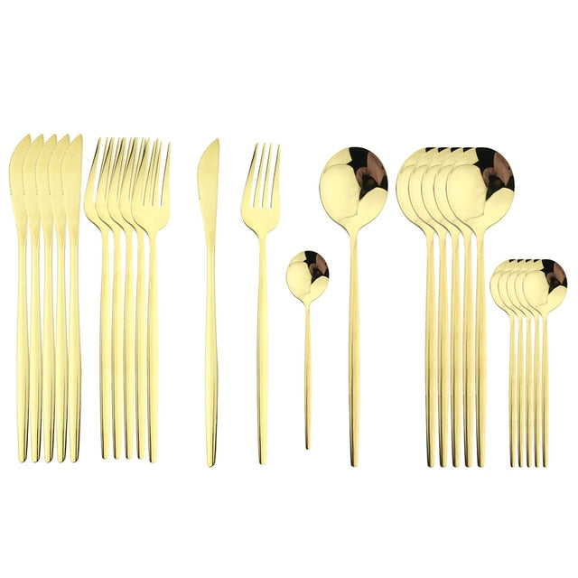 24 Piece Stainless Steel Cutlery Set